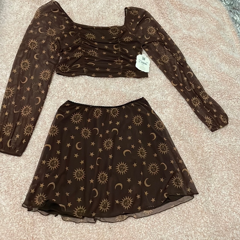 Top and skirt